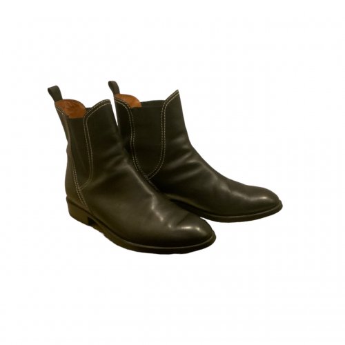 TODS LEATHER BLACK ANKLE BOOTS SIZE:36