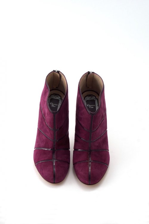 CHRISTIAN DIOR PURPLE ANKLE BOOTS SIZE 38,5