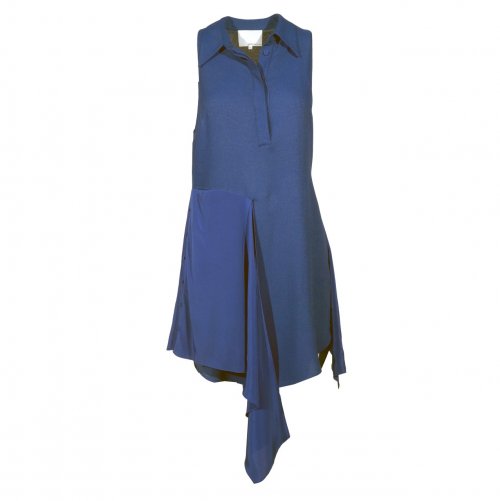 3.1 PHILLIP LIM PURPLE BLUE ASYMMETRIC DRESS SIZE:US6