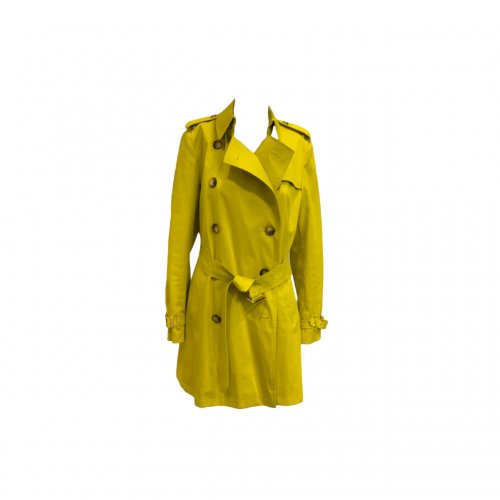 BURBERRY LIME GREEN TRENCH COAT SIZE:UK12